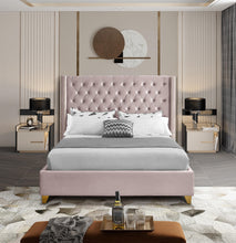 Load image into Gallery viewer, Barolo Pink Velvet Full Bed