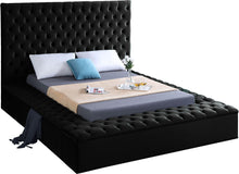 Load image into Gallery viewer, Bliss Black Velvet King Bed (3 Boxes)