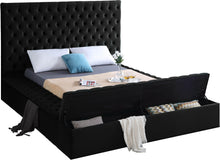Load image into Gallery viewer, Bliss Black Velvet Queen Bed (3 Boxes)