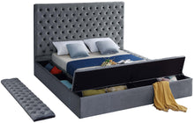 Load image into Gallery viewer, Bliss Grey Velvet Full Bed (3 Boxes)