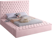 Load image into Gallery viewer, Bliss Pink Velvet Queen Bed (3 Boxes)
