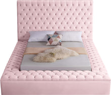 Load image into Gallery viewer, Bliss Pink Velvet Queen Bed (3 Boxes)
