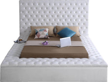 Load image into Gallery viewer, Bliss White Velvet King Bed (3 Boxes)