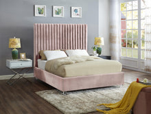 Load image into Gallery viewer, Candace Pink Velvet Full Bed