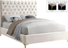 Load image into Gallery viewer, Cruz Cream Velvet King Bed