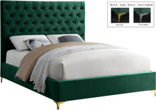 Load image into Gallery viewer, Cruz Green Velvet King Bed