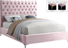 Load image into Gallery viewer, Cruz Pink Velvet Queen Bed