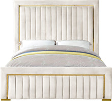Load image into Gallery viewer, Dolce Cream Velvet Queen Bed (3 Boxes)