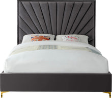 Load image into Gallery viewer, Eclipse Grey Velvet King Bed