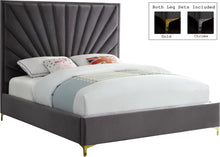 Load image into Gallery viewer, Eclipse Grey Velvet Queen Bed