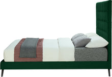 Load image into Gallery viewer, Elly Green Velvet Queen Bed