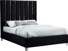 Load image into Gallery viewer, Enzo Black Velvet Queen Bed