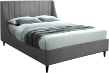 Load image into Gallery viewer, Eva Grey Velvet King Bed