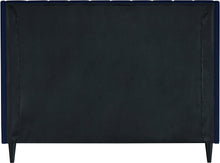 Load image into Gallery viewer, Eva Navy Velvet Full Bed