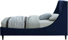 Load image into Gallery viewer, Eva Navy Velvet Twin Bed
