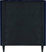 Load image into Gallery viewer, Eva Navy Velvet Twin Bed