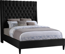 Load image into Gallery viewer, Fritz Black Velvet King Bed