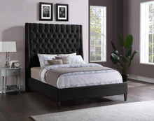 Load image into Gallery viewer, Fritz Black Velvet Full Bed