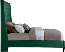Load image into Gallery viewer, Fritz Green Velvet Queen Bed