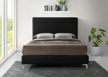 Load image into Gallery viewer, Geri Black Velvet Queen Bed