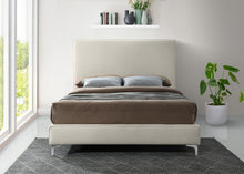Load image into Gallery viewer, Geri Cream Velvet Queen Bed