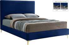 Load image into Gallery viewer, Geri Navy Velvet King Bed
