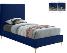 Load image into Gallery viewer, Geri Navy Velvet Twin Bed