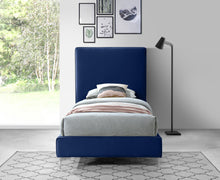 Load image into Gallery viewer, Geri Navy Velvet Twin Bed