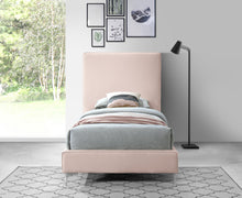 Load image into Gallery viewer, Geri Pink Velvet Twin Bed