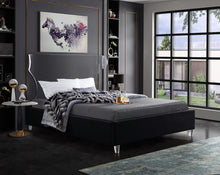 Load image into Gallery viewer, Ghost Black Velvet Queen Bed