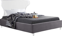 Load image into Gallery viewer, Ghost Grey Velvet King Bed