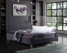 Load image into Gallery viewer, Ghost Grey Velvet Queen Bed