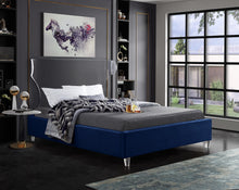 Load image into Gallery viewer, Ghost Navy Velvet King Bed