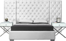Load image into Gallery viewer, Grande White Velvet King Bed (3 Boxes)