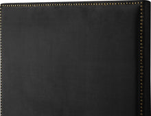 Load image into Gallery viewer, Harlie Black Velvet Full Bed