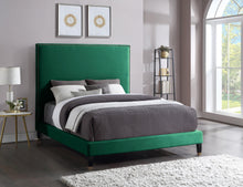 Load image into Gallery viewer, Harlie Green Velvet King Bed