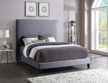 Load image into Gallery viewer, Harlie Grey Velvet Queen Bed