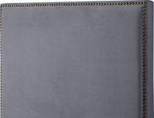Load image into Gallery viewer, Harlie Grey Velvet King Bed