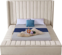 Load image into Gallery viewer, Kiki Cream Velvet King Bed (3 Boxes)