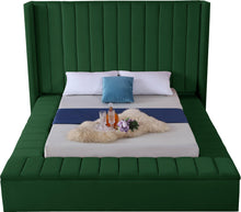 Load image into Gallery viewer, Kiki Green Velvet King Bed (3 Boxes)