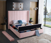 Load image into Gallery viewer, Kiki Pink Velvet King Bed (3 Boxes)