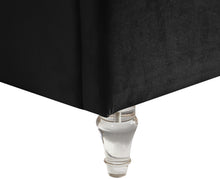 Load image into Gallery viewer, Kira Black Velvet Queen Bed