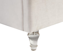 Load image into Gallery viewer, Kira Cream Velvet King Bed