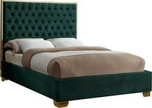 Load image into Gallery viewer, Lana Green Velvet Queen Bed