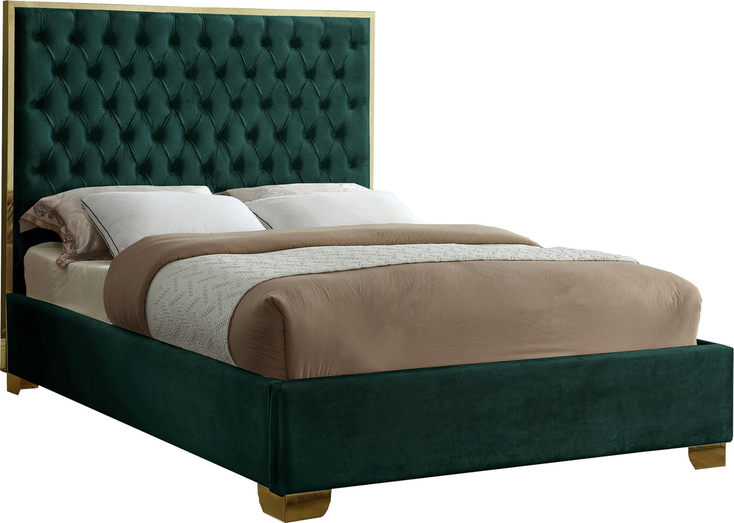 Lana Green Velvet King Bed