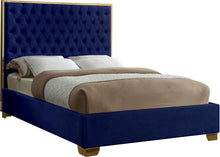 Load image into Gallery viewer, Lana Navy Velvet King Bed