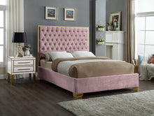 Load image into Gallery viewer, Lana Pink Velvet King Bed