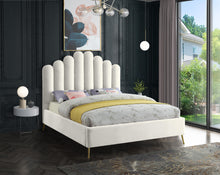 Load image into Gallery viewer, Lily Cream Velvet King Bed