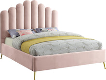 Load image into Gallery viewer, Lily Pink Velvet Queen Bed