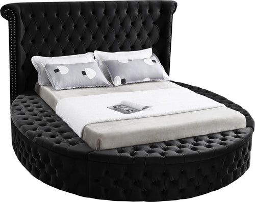 Luxus Black Velvet Full Bed (3 Boxes)